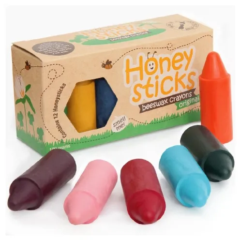 Honey Sticks-紐西蘭天然蜂蠟蠟筆(12色矮胖型)_WEBP