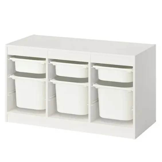 IKEA-TROFAST收納組合附收納盒(白色 白色)99x44x56_WEBP